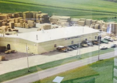 History of Fox Valley Wood Products showing facility in 1974.