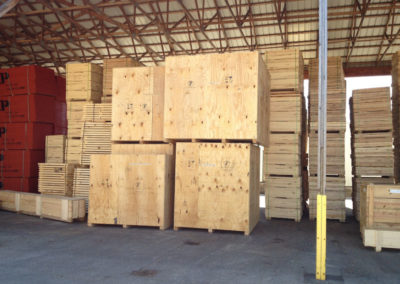 Custom Wood Crates Covered Warehouse