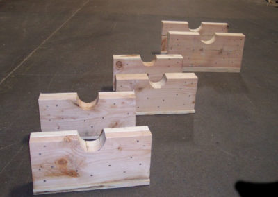 Three roll box saddles at Fox Valley Wood Products.