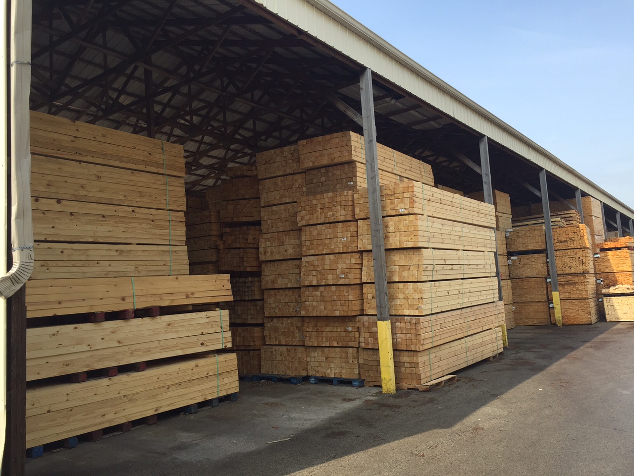 lumber in storage